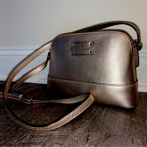 Kate Spade Rose Gold Metallic Crossbody Bag | Pre-Owned